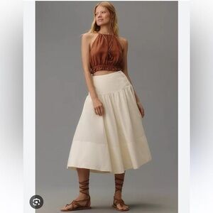 Maeve Cream A-Line Skirt